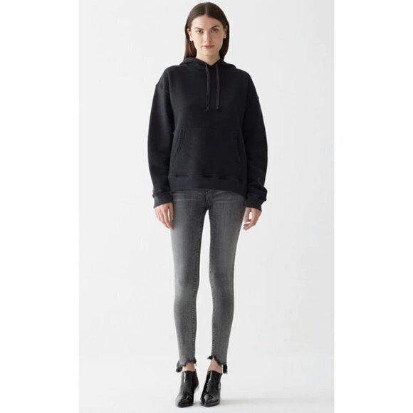 Agolde Sophie Hi Rise Skinny Amplify Size 29 Washed Black Gray Raw Hem - Picture 1 of 16